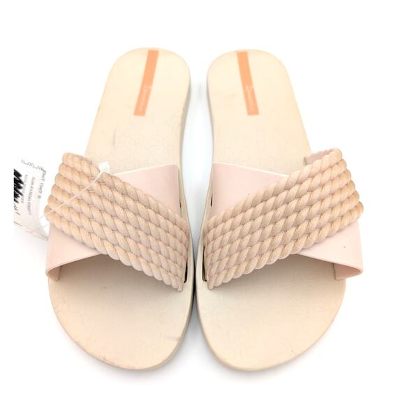 Ipanema Street II Crisscross Strap Slide Sandal Women's Beige Size US9 EU40 - Picture 3 of 11